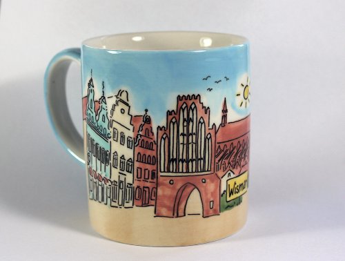 Wismar Tasse handbemalt Illustration -