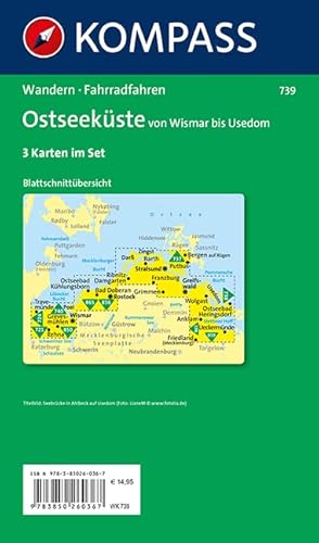 Von Wismar bis Usedom 1 : 50 000: Wandern, Rad. GPS-geeignet. 3-teiliges Wanderkartenset mit Narurführer - 2