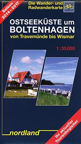 Ostseeküste um Boltenhagen von Travemünde bis Wismar: 1:35000, Wander- und Radwanderkarte. 2017-2020 (Deutsche Ostseeküste)